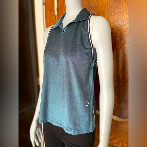 FORAY GOLF Blue V-Neck Polo Tank Womens sz XS (NWT) - Picture 2 of 11